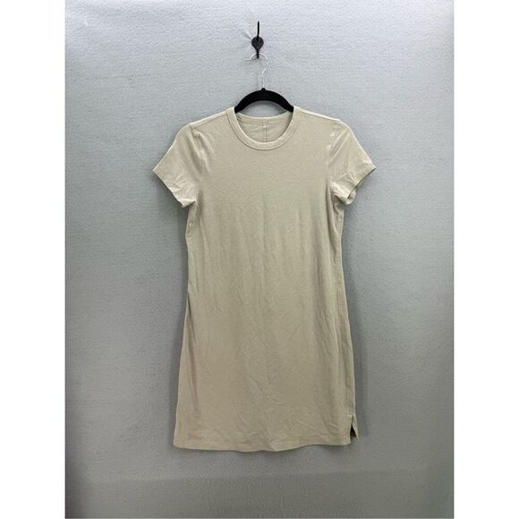 Lululemon Classic-Fit Cotton-Blend T-Shirt Dress Raw Linen Size S - Picture 6 of 10